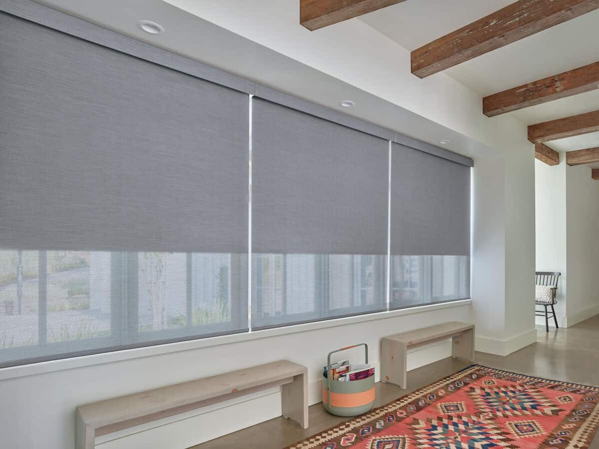 Hunter Douglas Designer Roller Shades, solar shades, roller blinds, black out shades near Denver, Colorado (CO).