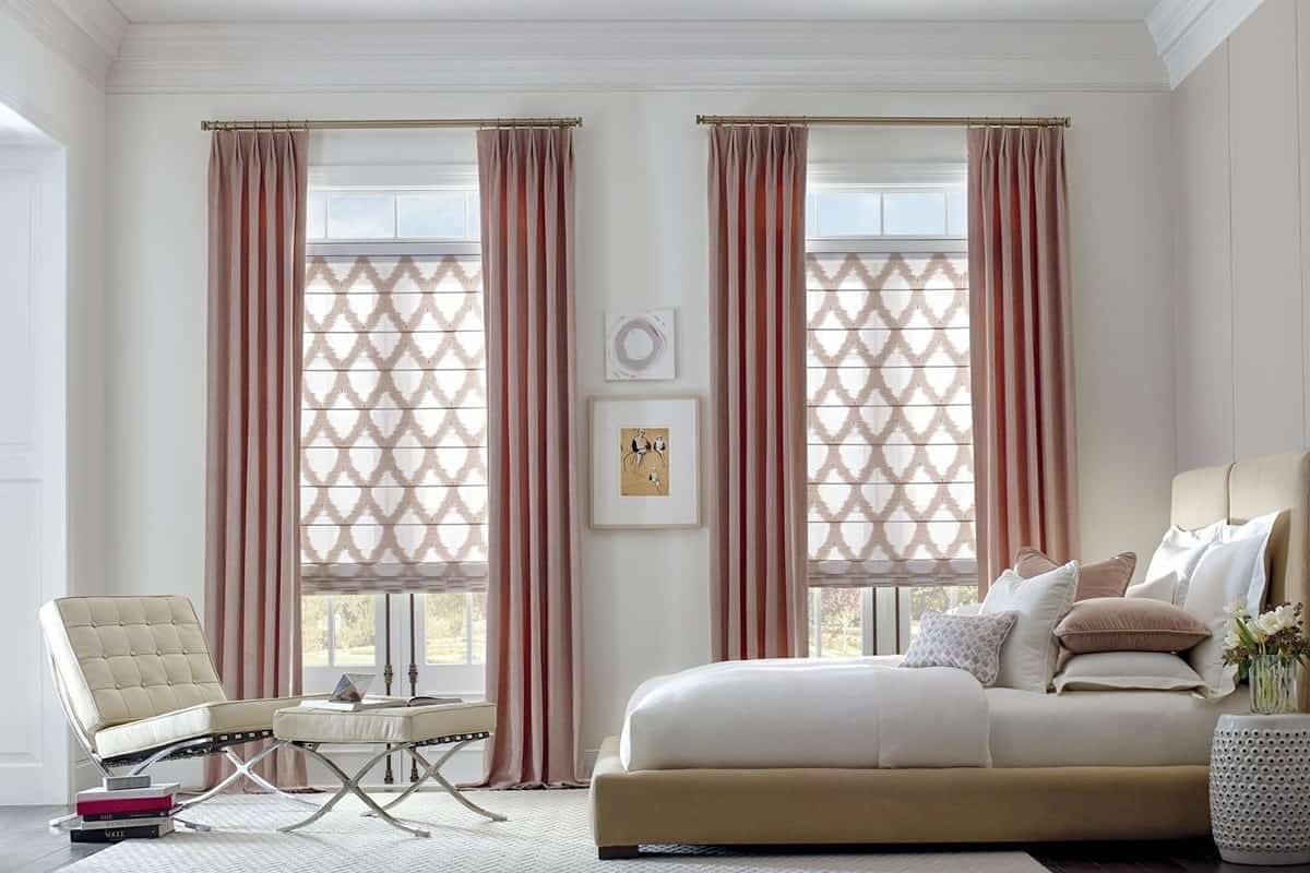 Upgrading Guest Bedroom Shades, Hunter Douglas Design Studio™ Roman Shades near Denver, Colorado (CO)