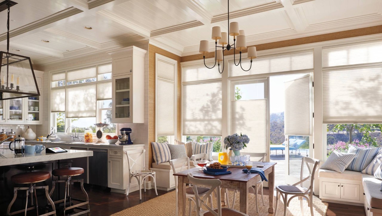 Duette® Cellular Shades in living room near Denver, CO