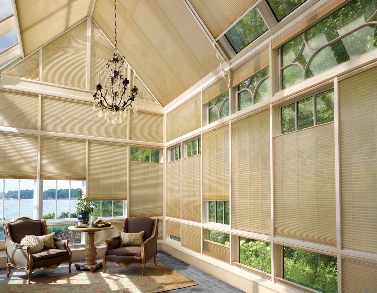 Hunter Douglas Duette® Cellular Shades on a skylight near Denver, Colorado (CO