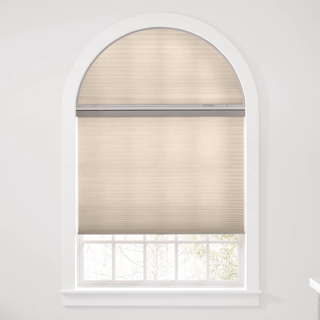 Hunter Douglas Duette® Cellular Shades on an arched window near Denver, Colorado (CO) 
